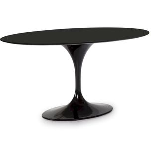 Table 150x120x75 Mdf Noir/aluminium Noir