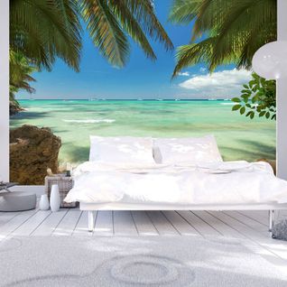 Papier Peint Adhésif Détente Sur La Plage 392 X 280 Cm Bleu