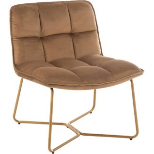 Fauteuil Marron Métal 65x58x85cm