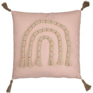 Coussin Rose Coton 40x40x11cm