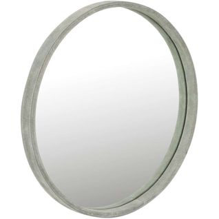 Miroir Mural Vert Cuir 40x3,5x40cm