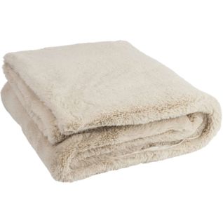 Plaid Beige Polyester 180x130x3cm