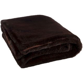 Plaid Marron Polyester 180x130x3cm