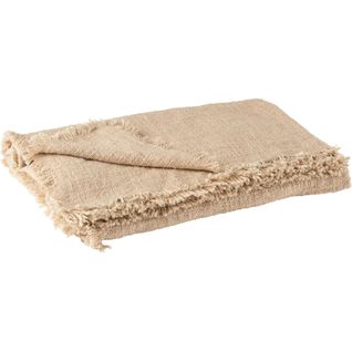 Plaid Beige Coton 130x170x1cm
