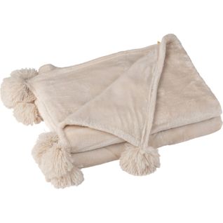 Plaid Beige Polyester 173x126x1cm