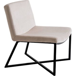 Fauteuil Tissu Noir 62x60x71cm