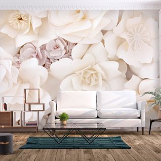 Papier Peint Floral Display 400 X 280 Cm Blanc