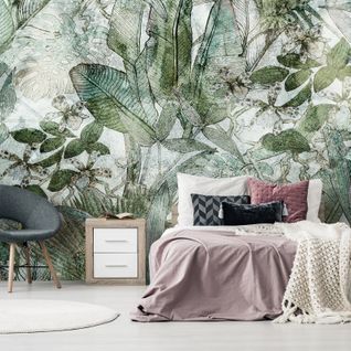 Papier Peint Light Dew 100 X 70 Cm Vert