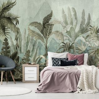 Papier Peint Mountain Jungle 450 X 315 Cm Vert