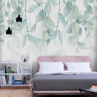 Papier Peint Pastel Flora 250 X 175 Cm Blanc