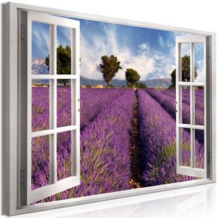Tableau Champ De Lavande (1 Partie) Large 120 X 80 Cm Violet