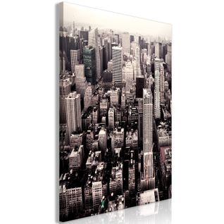 Tableau Manhattan En Sépia (1 Partie) Vertical 40 X 60 Cm Gris