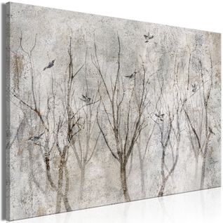 Tableau Chanter Dans La Forêt (1 Partie) Wide 90 X 60 Cm Gris