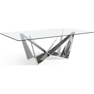 Table Métal Transparent 240x120x75cm