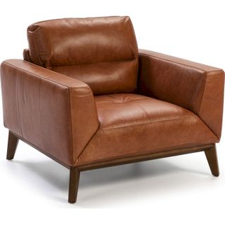 Fauteuil Cuir Marron 102x96x86cm