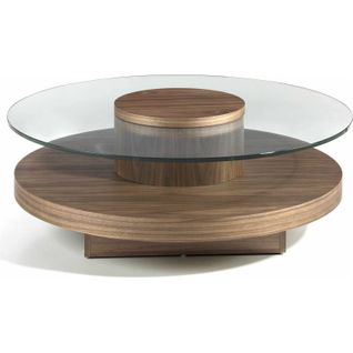 Table Basse Bois Foncé 100x100x35cm