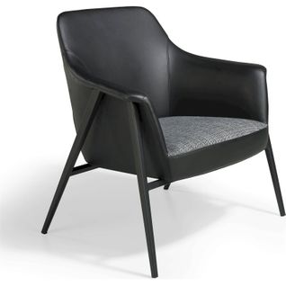 Fauteuil Simili-cuir Noir 80x72x79cm