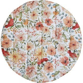 Tapis De Sol Molletonné Bébé Rond Beige 120x120x3cm