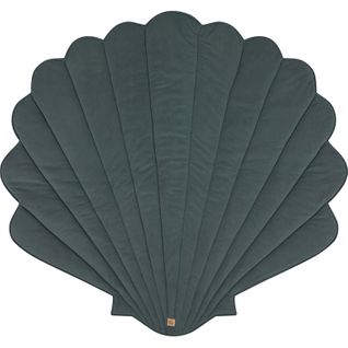 Tapis De Sol Molletonné Bébé Coquillage Gris 115x110x3cm