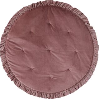 Tapis De Sol Molletonné Bébé Rond Rose 110x110x3cm