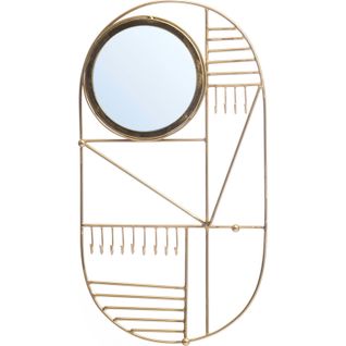 Support Mural Miroir Doré Élégant Bazar Bizar