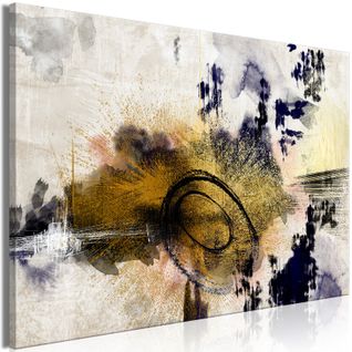 Tableau Morning On The River Wide 120 X 80 Cm Beige