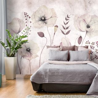 Papier Peint Moment Floral 250 X 175 Cm Beige