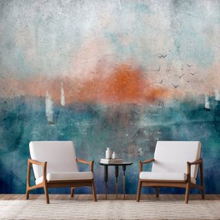 Papier Peint Relief Ensoleillé 400 X 280 Cm Bleu