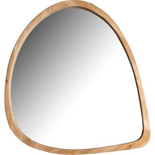 Miroir Lecco Élégant En Bois Naturel Et Verre
