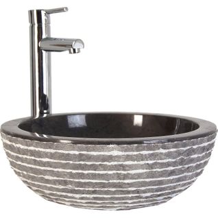 Lavabo Iris Vintage En Marbre Gris