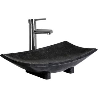Lavabo Élégant Urano Style Colonial En Marbre Noir