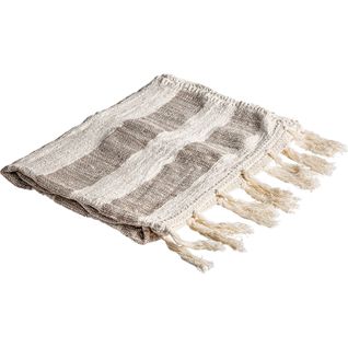 Plaid Clancy Coton Douceur Provençale Blanc/beige