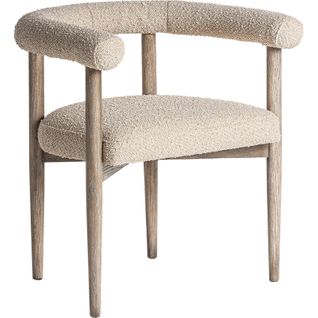 Fauteuil Bullay Style Art Déco En Bois Clair