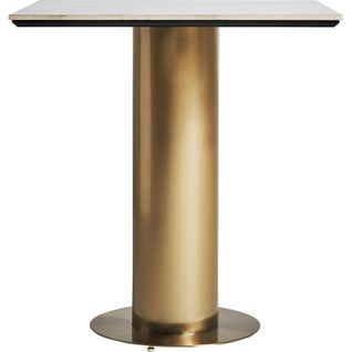 Table Élégante Blanc Et Doré Style Art Déco