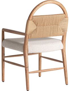 Fauteuil Hickory Boho En Bois Naturel Et Tissu
