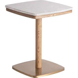 Table Bar Alferce Élégance Blanche Et Dorée