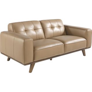 Canapé 2 Places En Cuir Vachette Beige Angel Cerda
