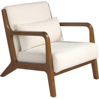 Fauteuil Design Angel Cerda En Tissu Bouclé Blanc