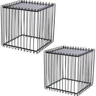 Table D'appoint Élégance Métal Noir Pour Salon Chic