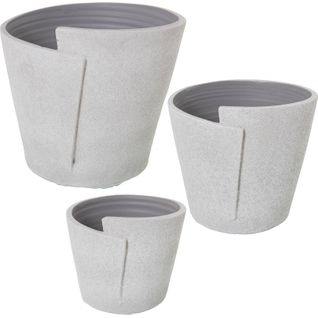 Cache-pot Design Blanc Gris Élégant Pour Intérieur Chic