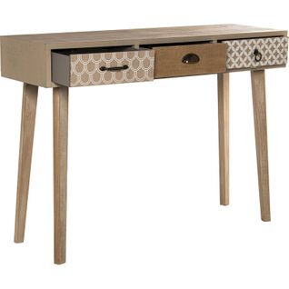 Console Bois Élégante Avec Tiroirs Pour Entrée Accueillante