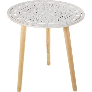 Table D'appoint Élégante En Bois Pour Salon Cosy