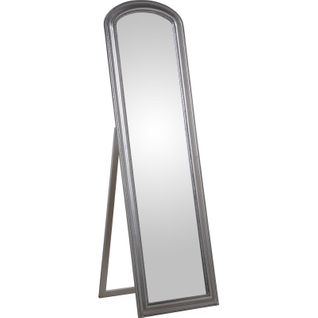 Miroir Vertical Élégance Bois D'eucalyptus Argenté