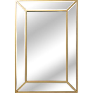 Miroir Élégant En Bois Doré Pour Chic Intérieur
