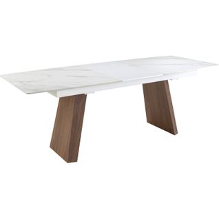 Table Extensible Ovale Angel Cerda Marbre Blanc