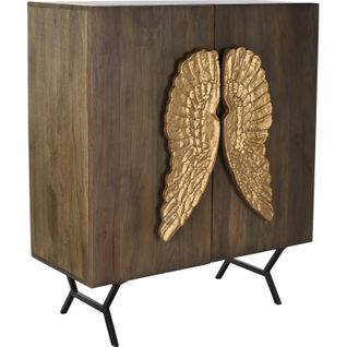 Buffet Bahut Bois De Mangue Élégance Dorée