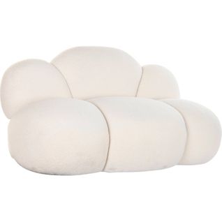 Canapé Fixe Confort Blanc En Polyester Élégant