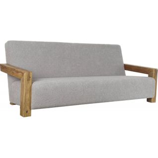 Canapé Fixe Écologique Gris En Bois Recyclé