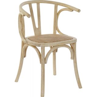 Chaise Cuisine Élégance Rotin Vieilli Blanc Robuste