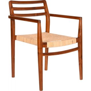 Chaise Cuisine Élégance Teck Et Rotin Épurée